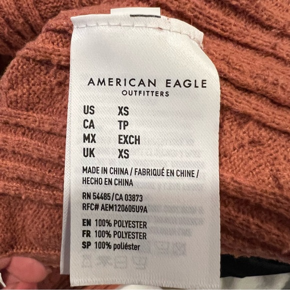 American Eagle Cable Sweater in Rust Womens Size X-Small - Picture 5 of 5